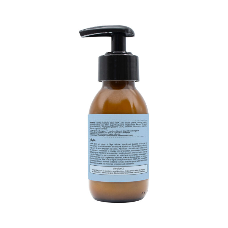 Comme Avant - Crème solaire SPF50 minérale liquide à l'huile de karanja - Version 2 – 1 crème solaire - 90ml / Monoï & Musc