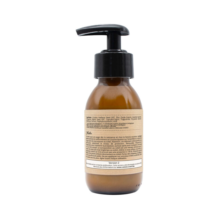 Comme Avant - Crème solaire SPF50 minérale liquide à l'huile de karanja - Version 2 – 1 crème solaire - 90ml / Monoï & Musc