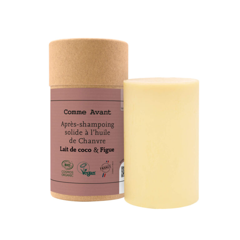 Comme Avant - Après-shampoing solide à l'huile de chanvre - Version 3 – Pain d'après-shampoing - 150g / Brut sans parfum