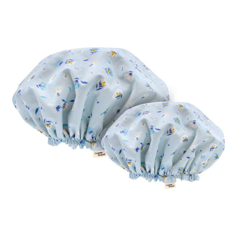 Comme Avant - Bonnet Charlotte de douche en coton - Version 1 – Lot Adulte + Enfant / Léopard coloré