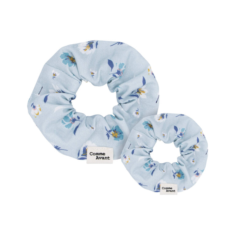 Comme Avant - Chouchou cheveux en coton - Version 1 – Lot Grand + Petit format / Jardin bohème