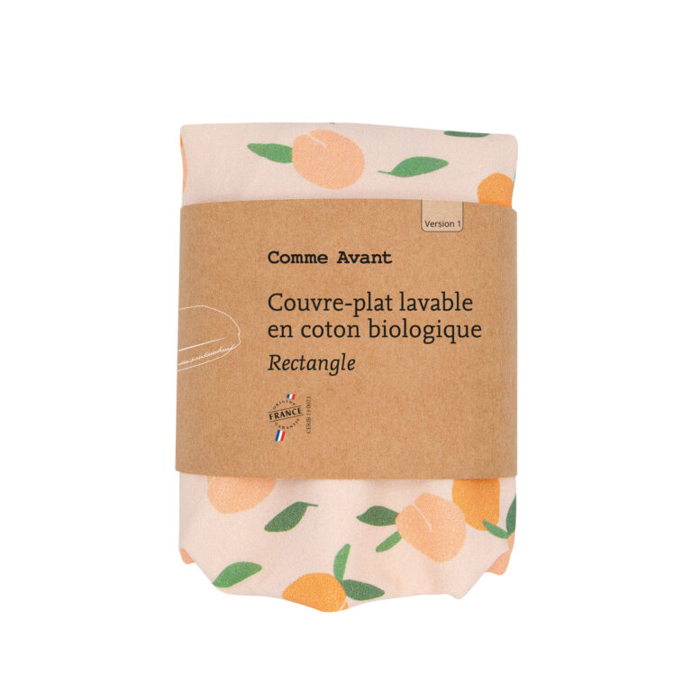 Comme Avant - Couvre-plat lavable en coton - Version 1 – Petit rond / Feuilles d'olivier