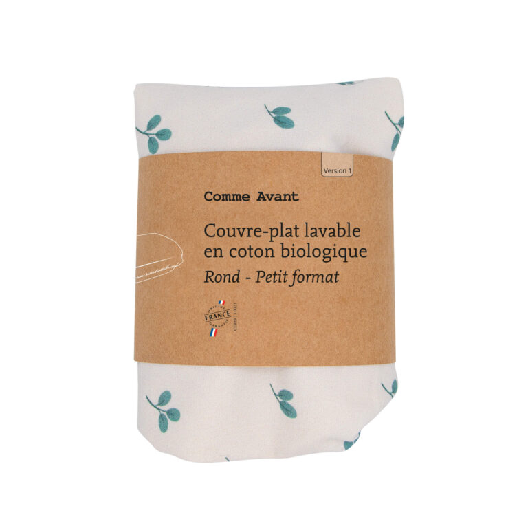 Comme Avant - Couvre-plat lavable en coton - Version 1 – Lot de 3 formats / Feuilles d'olivier