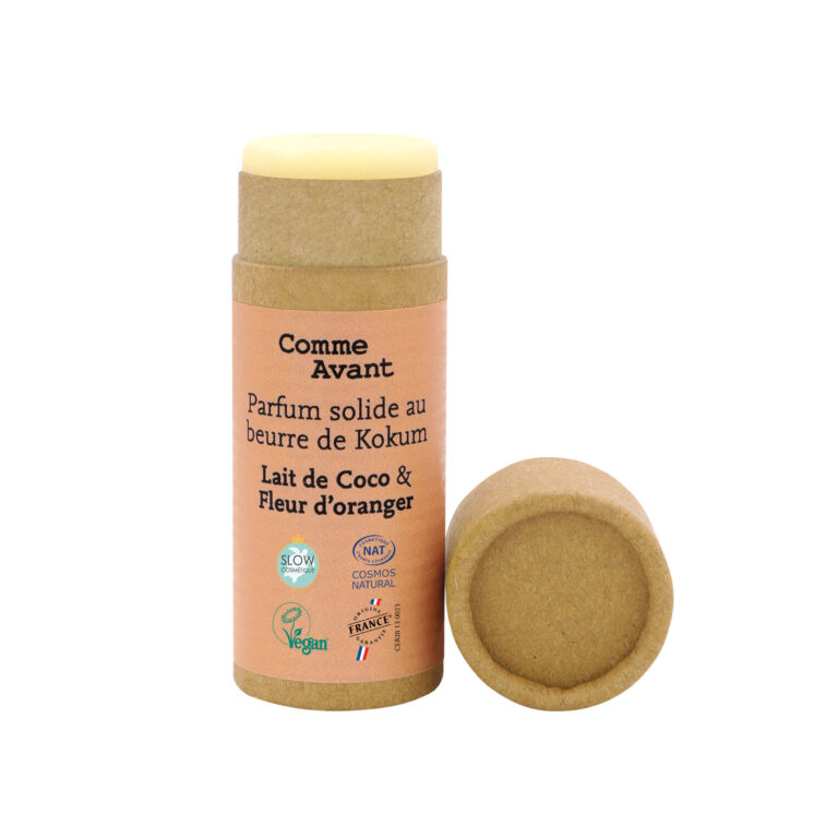 Comme Avant - Parfum solide sucré et fruité au beurre de kokum - Version 2 – 1 parfum - 20g / Monoï vanillé