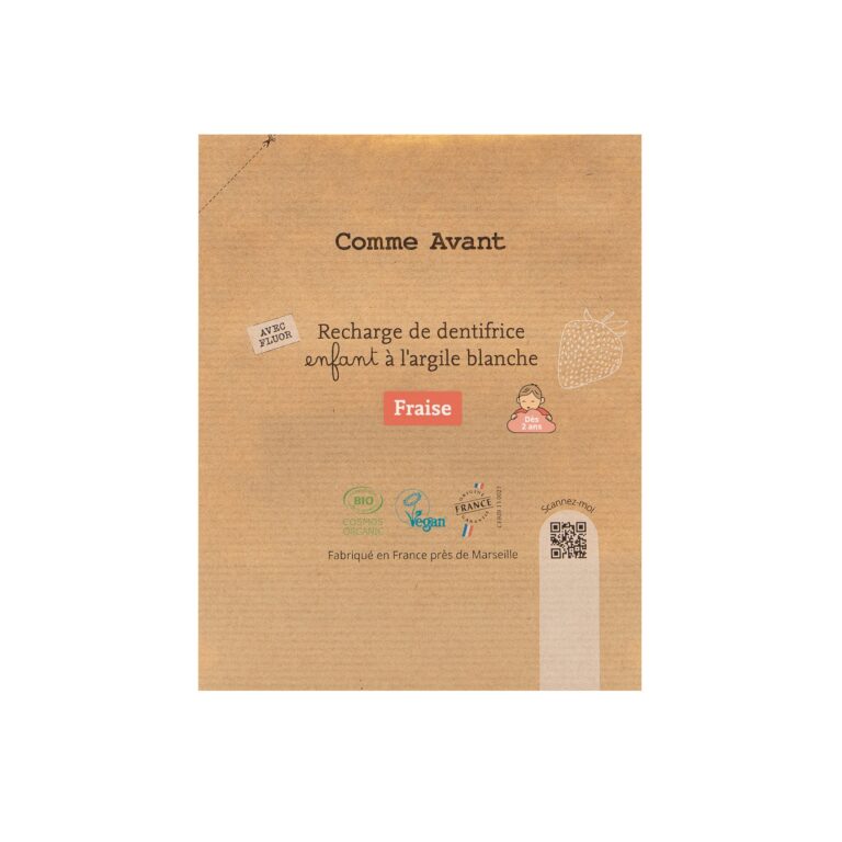 Comme Avant - Dentifrice enfant en pâte à la fraise - Version 2 – 1 dentifrice - 90ml