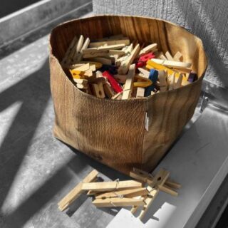 Maron Bouillie - Panier de rangement – Bois apprivoisé