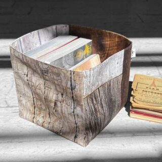 Maron Bouillie - Panier de rangement – Bois « passage du temps »