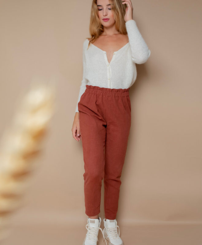 April & C. - Pantalon Hellébore - Sépia – xl
