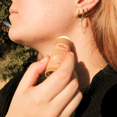 Comme Avant - Parfum solide sucré et fruité au beurre de kokum - Version 2 – 1 parfum - 20g / Monoï vanillé