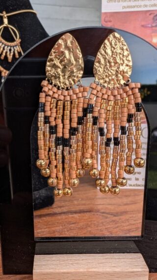Petites Boucles d’Oreilles Galilya Cleo Bronze par la marque Valdyria Valdyria - Petites Boucles d’Oreilles Galilya Cleo Bronze