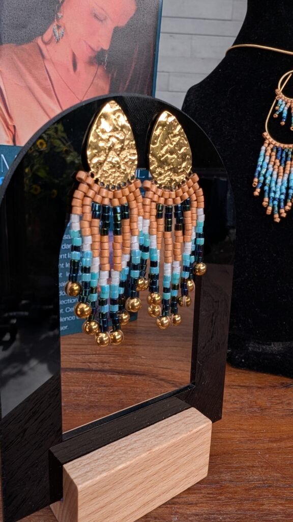 Valdyria - Petites Boucles d’Oreilles Nilyra Maria Bronze