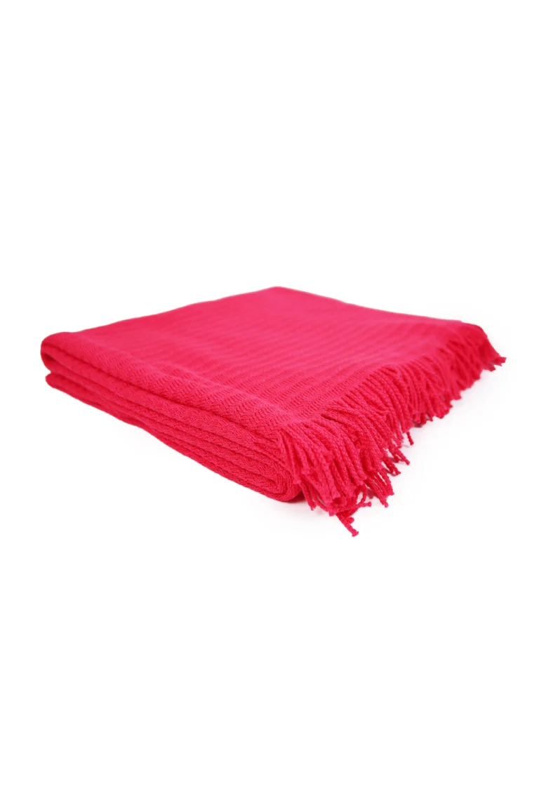 maison-bonnefoy - Plaid Vienne 100% coton bio – Corail (Hippolyte)