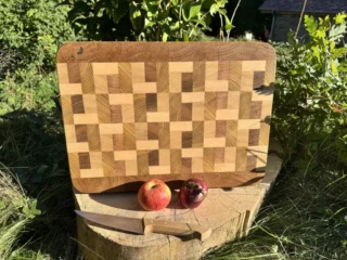 Sève et Copeaux - Planche à découper en bois de bout 43,5×31,8x5cm