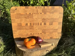 Sève et Copeaux - Planche à découper en bois de bout 46×30.3×4.8cm
