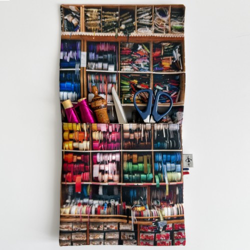 MARON BOUILLIE - Pochette à rabat Mercerie "Au mètre à ruban"