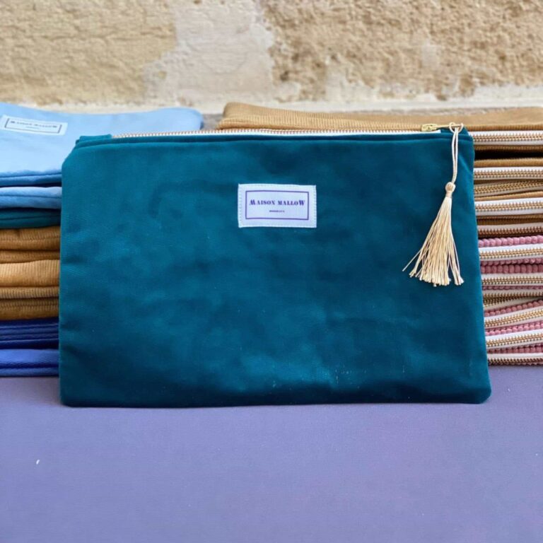 Maison Mallow - Pochette en Velours – Blanc