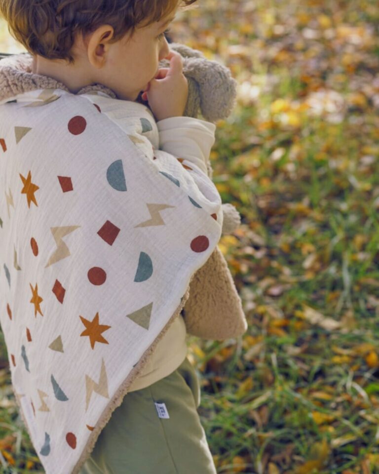 Petit Pote - Poncho bébé enfant – Taille unique / Bleu denim