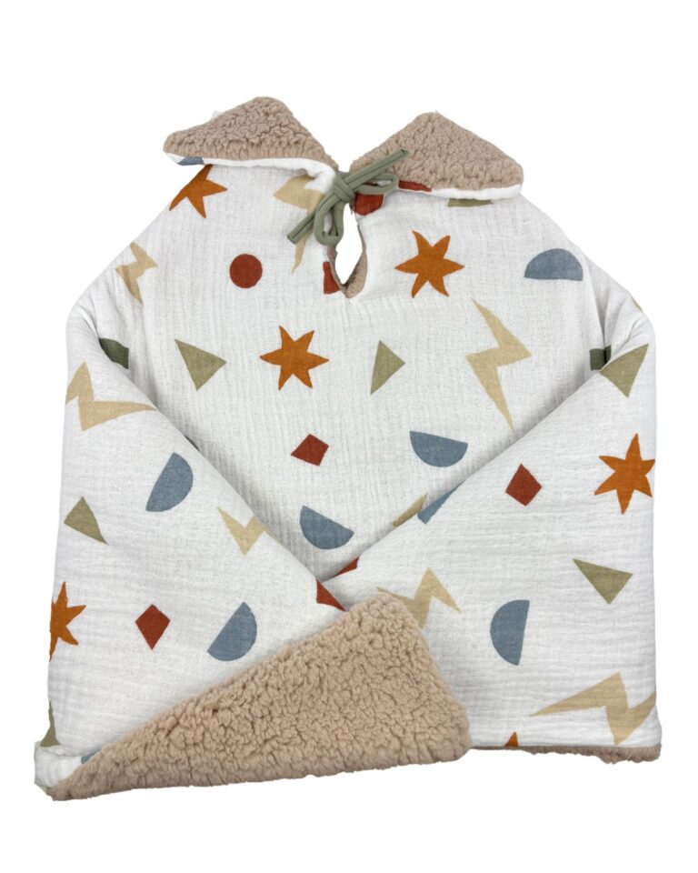 Petit Pote - Poncho bébé enfant – Taille unique / Bleu denim