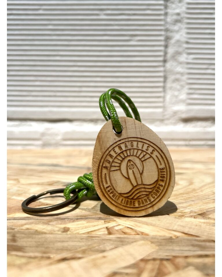 Adrenagliss - Porte clé bois - Board – Vert