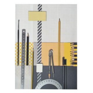 Maron Bouillie - Protège cahier La Bricole Jaune et noir