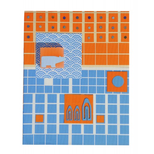 MARON BOUILLIE - Protège cahier La Bricole Orange et bleu – A4