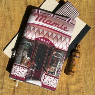 Maron Bouillie - Protège livre Mamie mode vintage