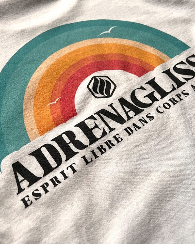 Adrenagliss - Rainbow - TEE SHIRT FEMME FABRIQUÉ EN FRANCE EN COTON BIO – Gris chiné