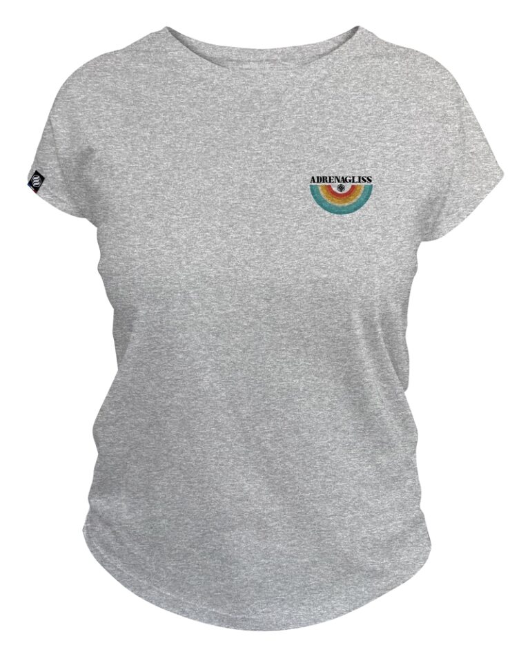 Adrenagliss - Rainbow - TEE SHIRT FEMME FABRIQUÉ EN FRANCE EN COTON BIO – Gris chiné