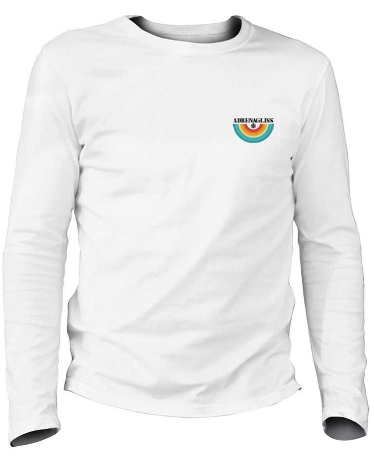 Adrenagliss - Rainbow - TEE SHIRT MANCHES LONGUES HOMME FABRIQUÉ EN FRANCE EN COTON BIO – Gris chiné