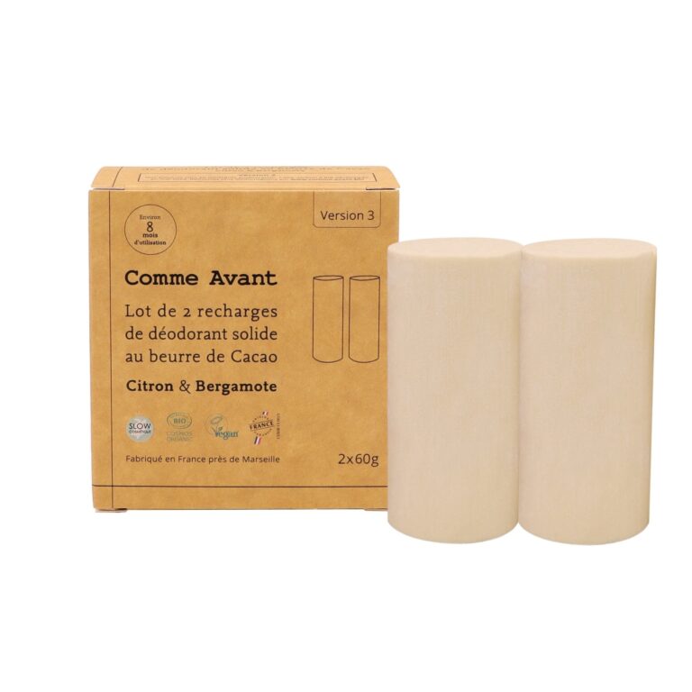 Comme Avant - Déodorant solide citron & bergamote - Version 3 – 1 déodorant - 60g