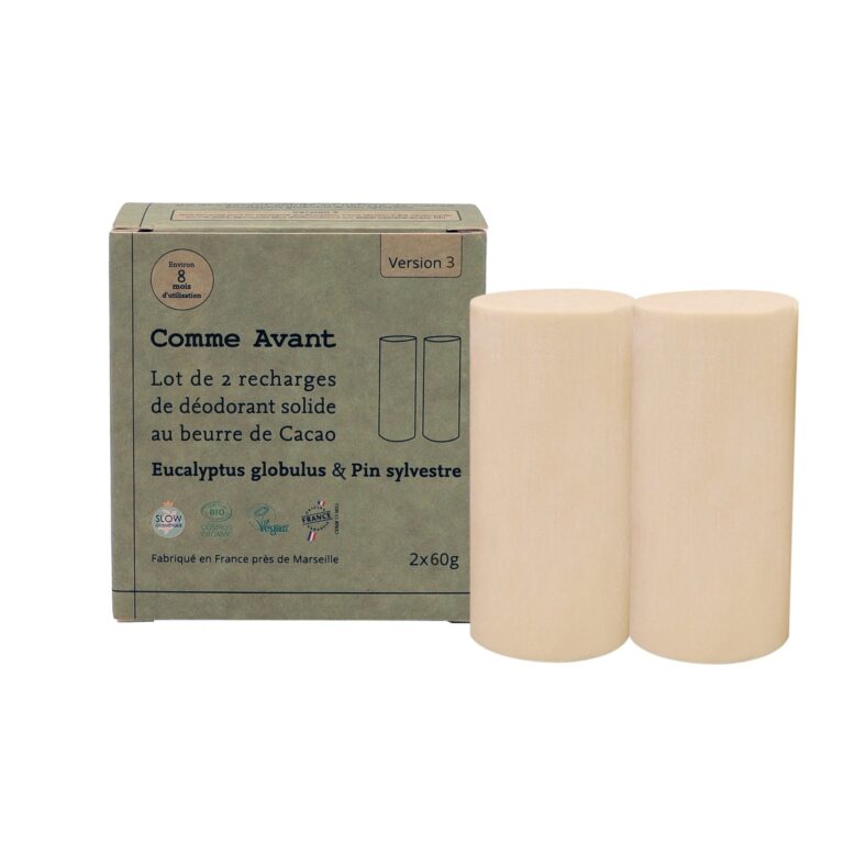 Comme Avant - Déodorant solide eucalyptus & pin sylvestre - Version 3 – 1 déodorant - 60g
