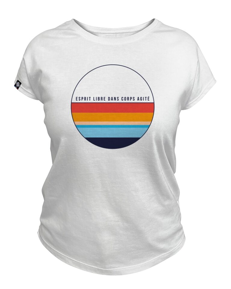 Adrenagliss - REFLET - TEE SHIRT FEMME FABRIQUÉ EN FRANCE EN COTON BIO – Bleu Marine