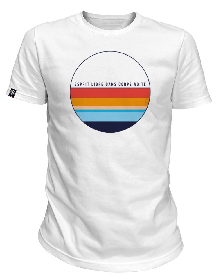 Adrenagliss - REFLET - TEE SHIRT HOMME MANCHES COURTES FABRIQUÉ EN FRANCE EN COTON BIO – Bleu Marine