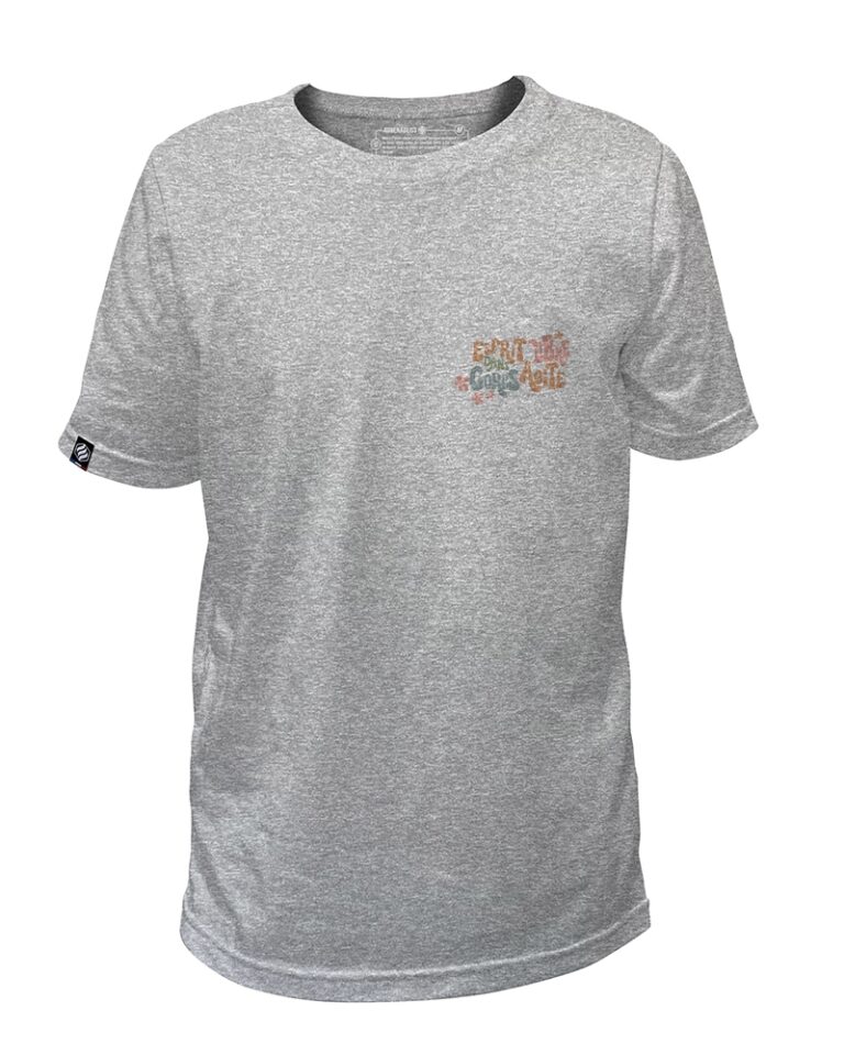 Adrenagliss - RETRO - TEE SHIRT ENFANT FABRIQUÉ EN FRANCE EN COTON BIO – Gris chiné