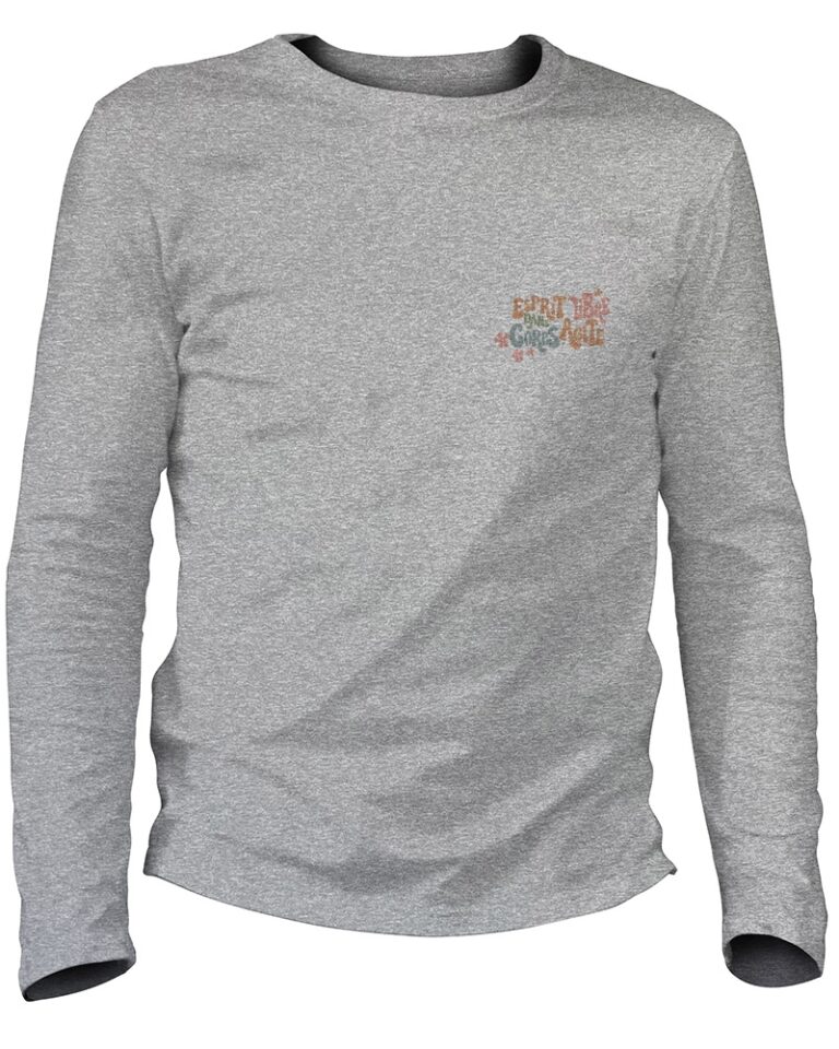 Adrenagliss - RETRO - TEE SHIRT MANCHES LONGUES HOMME FABRIQUÉ EN FRANCE EN COTON BIO – Gris chiné