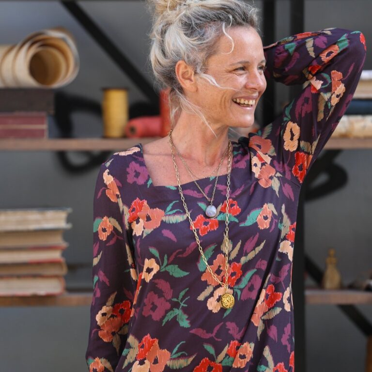 Quintessence - Robe Adélaïde — Viscose Automne sauvage – XXL