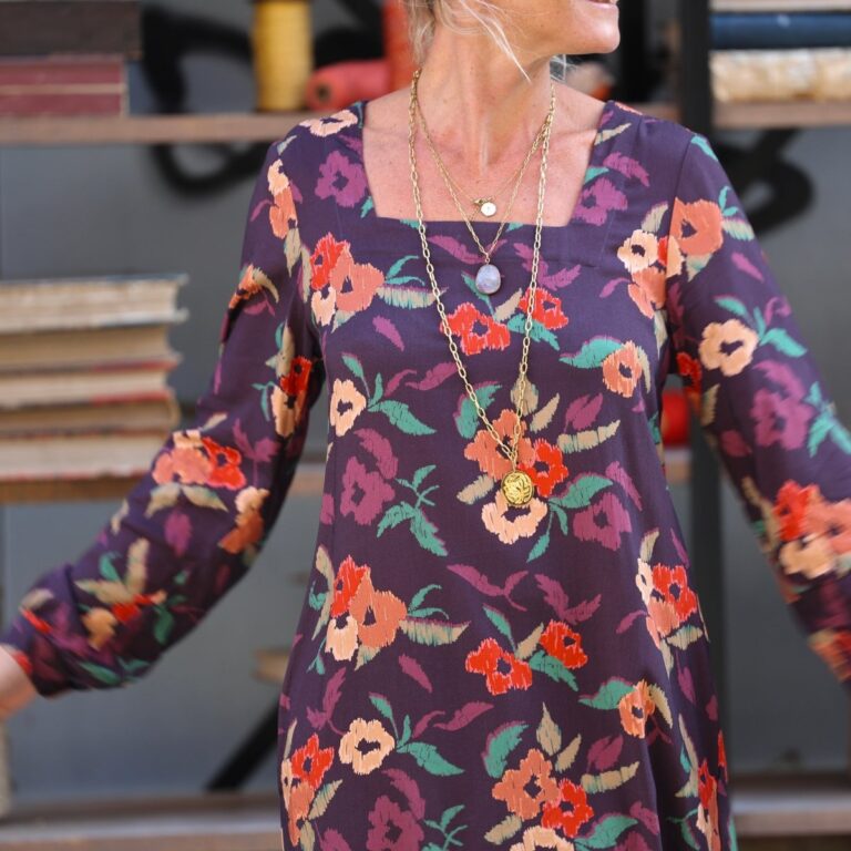 Quintessence - Robe Adélaïde — Viscose Automne sauvage – XXL