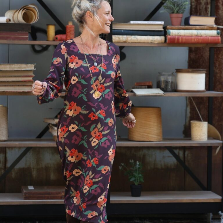 Quintessence - Robe Adélaïde — Viscose Automne sauvage – XXL