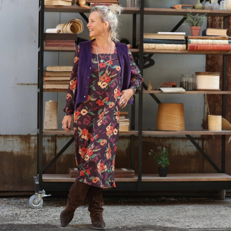 Quintessence - Robe Adélaïde — Viscose Automne sauvage – XXL
