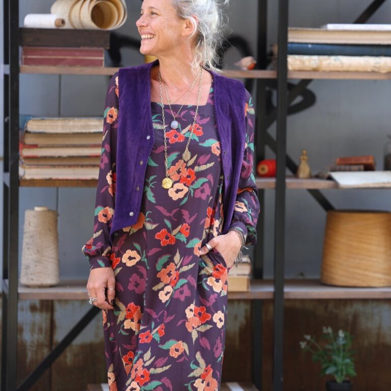 Quintessence - Robe Adélaïde — Viscose Automne sauvage – XXL