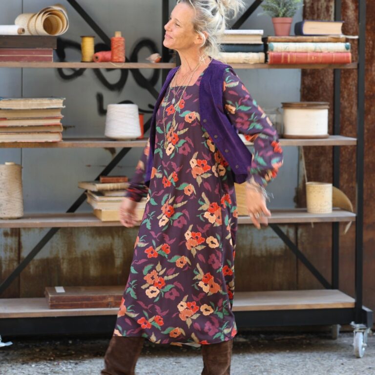 robe adelaide viscose automne sauvage 7320036 Quintessence - Robe Adélaïde — Viscose Automne sauvage – XXL