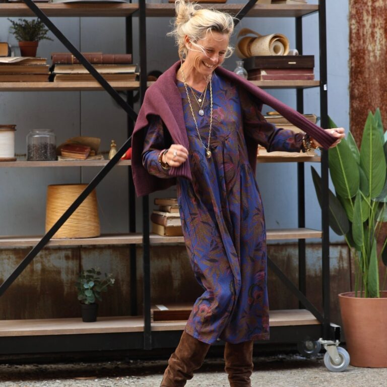 Quintessence - Robe Edmée — Viscose Brume d'Écosse – XXL