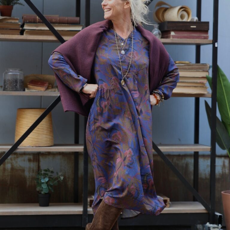 Quintessence - Robe Edmée — Viscose Brume d'Écosse – XXL
