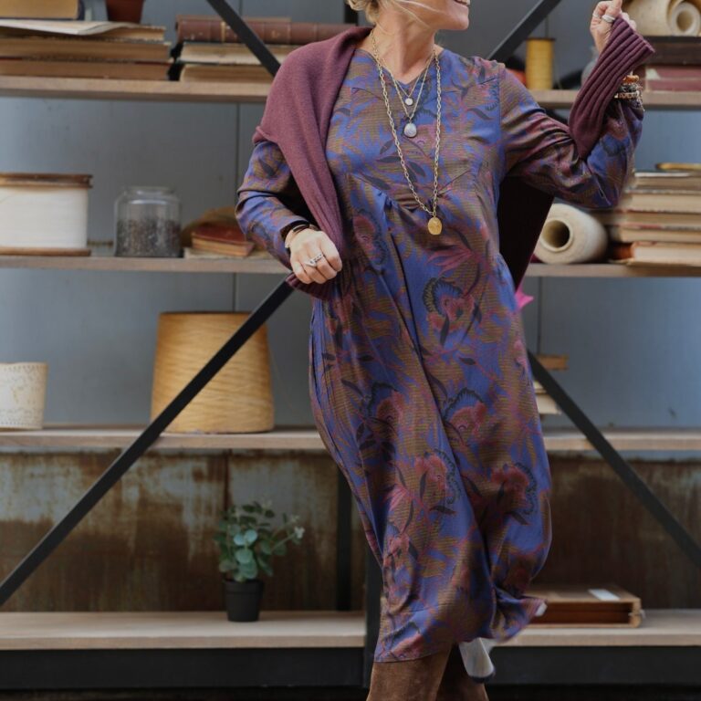 Quintessence - Robe Edmée — Viscose Brume d'Écosse – XXL