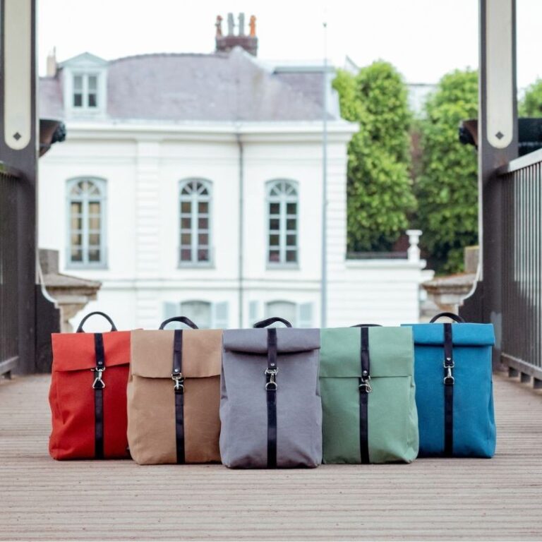 SAINT LAZARE - Sac à dos Made in France - Jack noir & vert