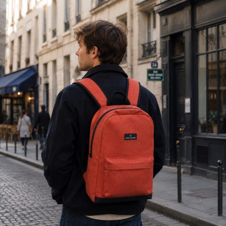 SAINT LAZARE - Sac à dos Made in France - Jules corail