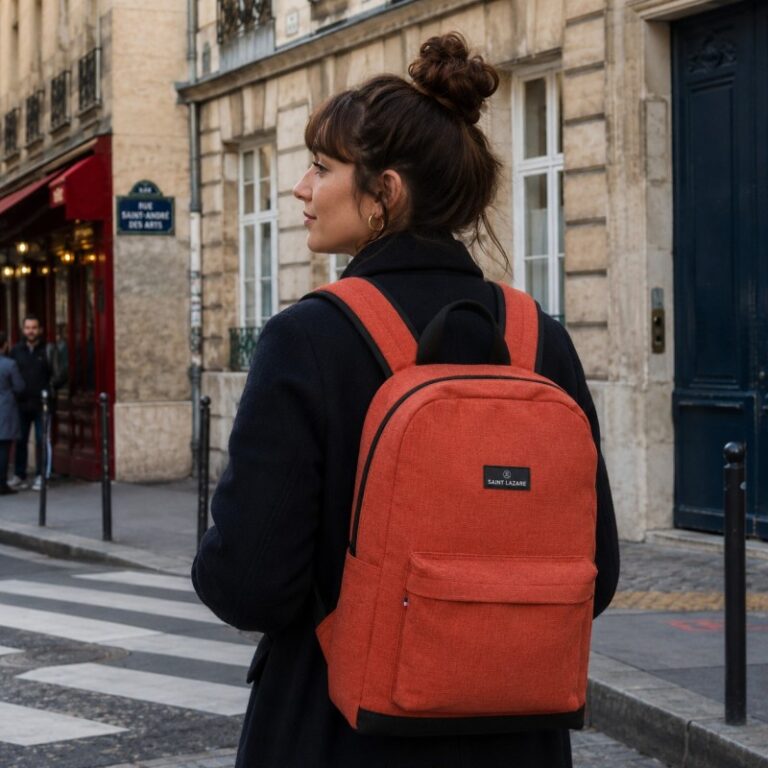 SAINT LAZARE - Sac à dos Made in France - Jules corail