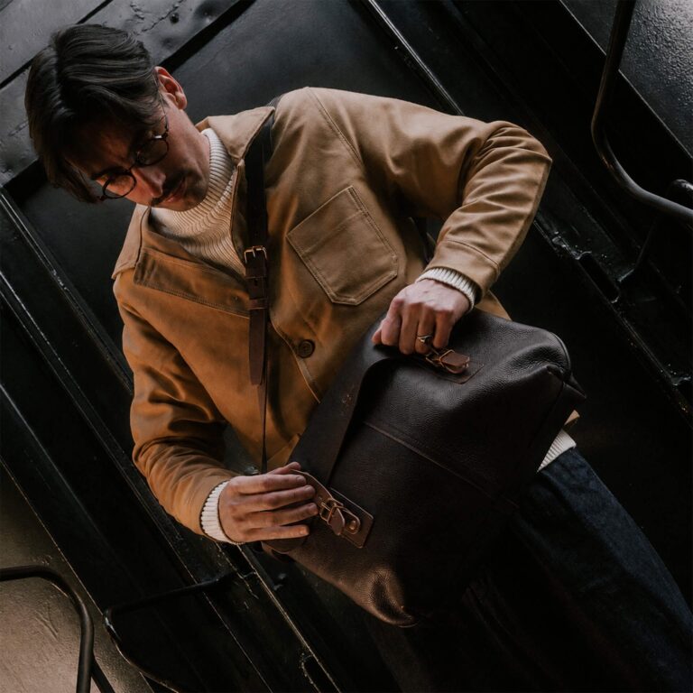 Bleu De Chauffe - Sac besace Lucien - Marron Brun