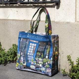 Maron Bouillie - Sac Cabas Paris retro Fleuriste « Brindille »