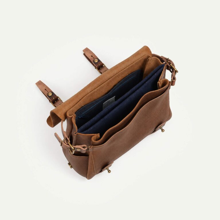 Bleu De Chauffe - Sac Postier Eclair S - Brun ambré